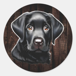 Pegatinas de Cachorros de Laboratorio Negro