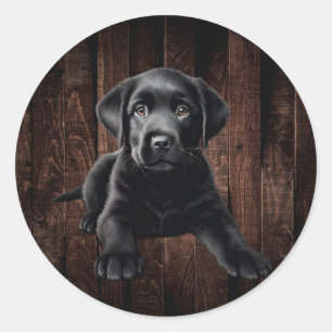 Pegatinas de Cachorros de Laboratorio Negro