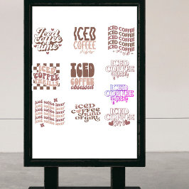 Pegatinas de café helado empacar CUTE