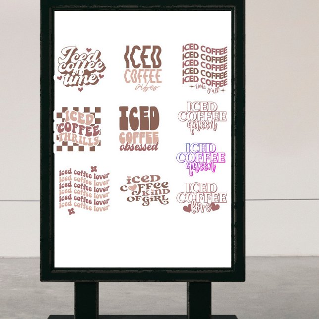 Pegatinas de café helado empacar CUTE (Subido por el creador)