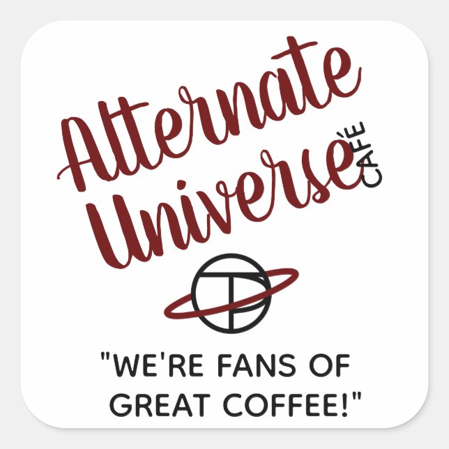 Pegatinas de Café Universo Alternativo (Anverso)