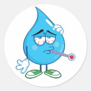 Pegatinas de caída de agua enferma