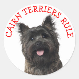Pegatinas de Cairn Terrier Puppy Dog "CAIRNS RULE"