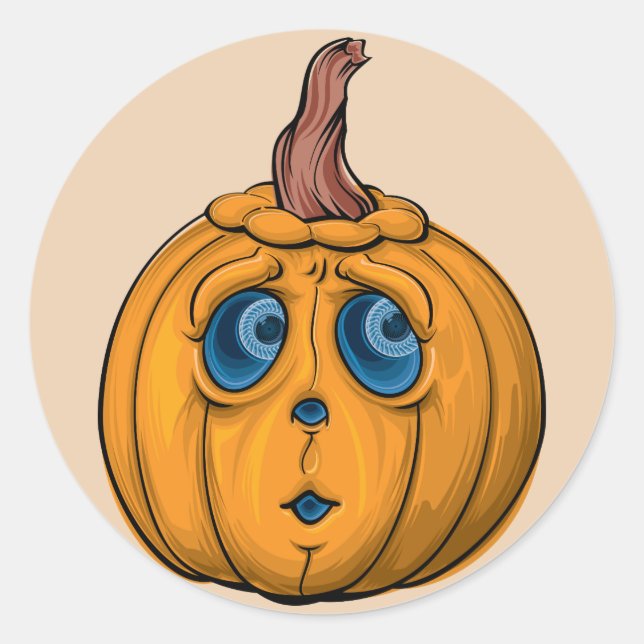 pegatinas de calabaza asustados (Anverso)