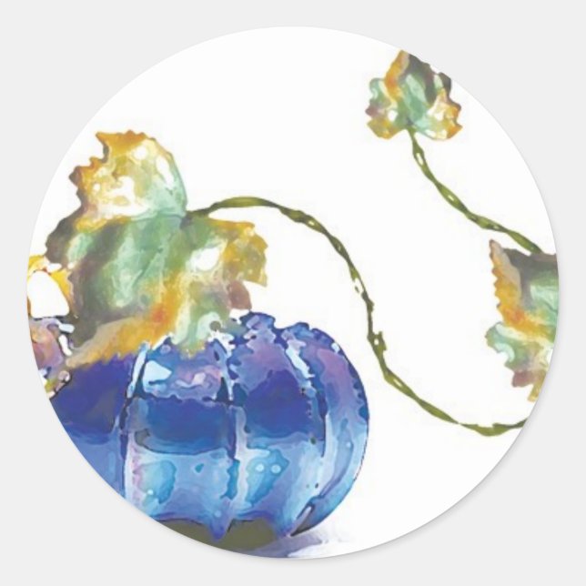 Pegatinas de calabaza azul (Anverso)