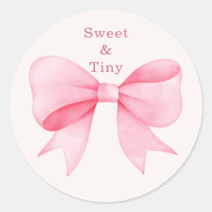 Pegatinas de Calabaza con Lazo Rosa para Baby Show