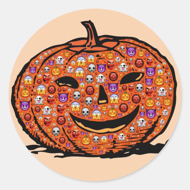 pegatinas de calabaza de emoji (Anverso)