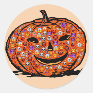 pegatinas de calabaza de emoji