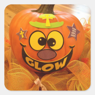 Pegatinas de calabaza de Halloween con sabor crist