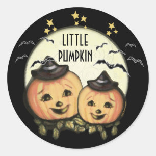 Pegatinas de calabaza de Halloween personalizadosV