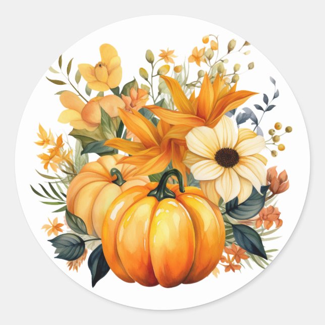 Pegatinas de Calabaza del Otoño (Anverso)