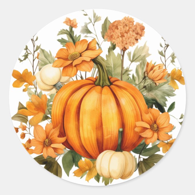 Pegatinas de Calabaza del Otoño (Anverso)