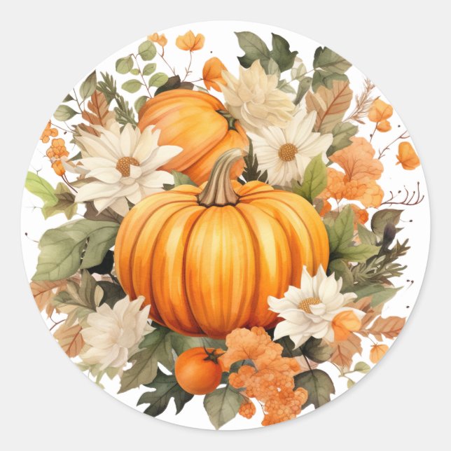 Pegatinas de Calabaza del Otoño (Anverso)