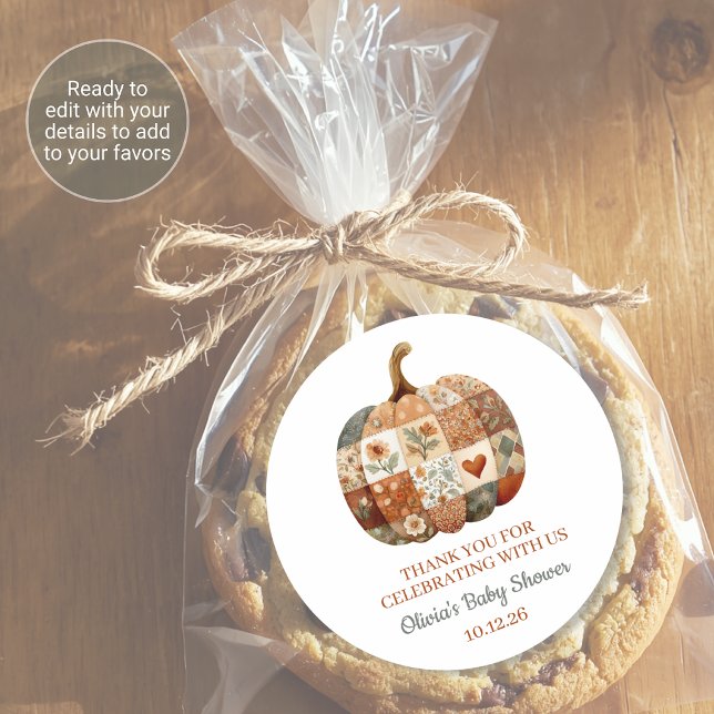 Pegatinas de calabaza patchwork para regalos de ba (Subido por el creador)