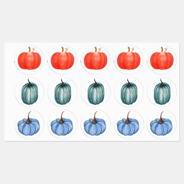 Pegatinas de calabaza, pegatinas, pegatinas caídos (Hoja)