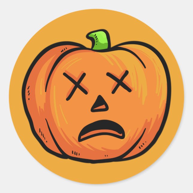 Pegatinas de calabazas de Halloween 9 (Anverso)