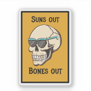 Pegatinas de Calavera Suns Out Bones Out