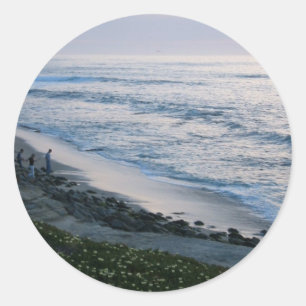 Pegatinas de California Beach Sunset Personalizado