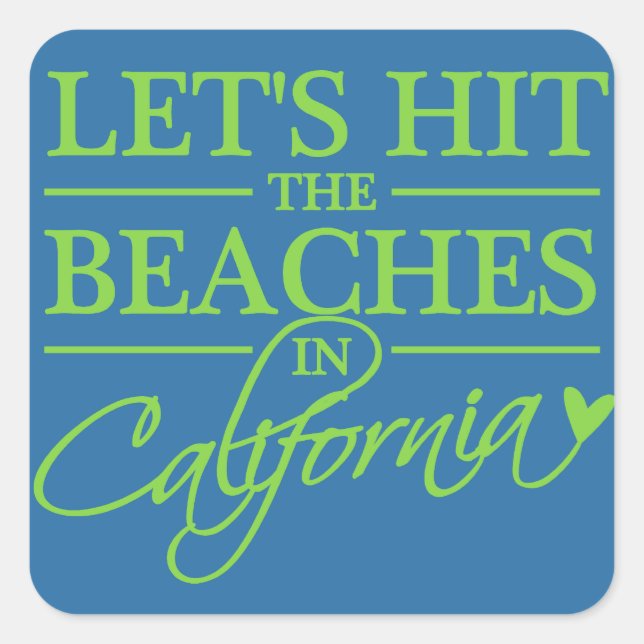 Pegatinas de California Beaches (Anverso)