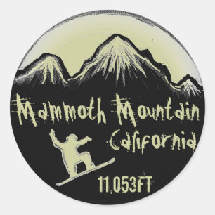 Pegatinas de California de la snowboard de Mammoth