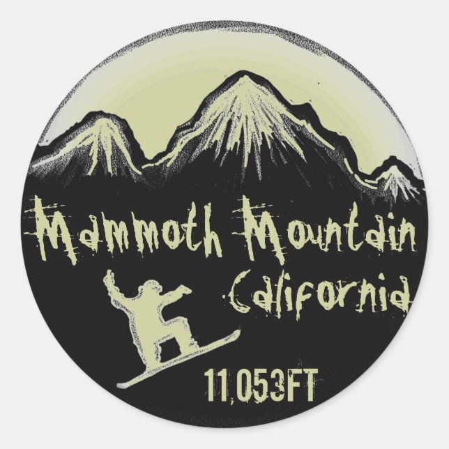 Pegatinas de California en Mammoth Mountain (Anverso)