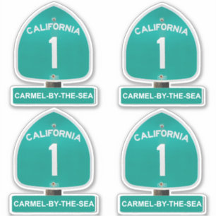 Pegatinas de California Highway 1 Carmel-By-The-Se