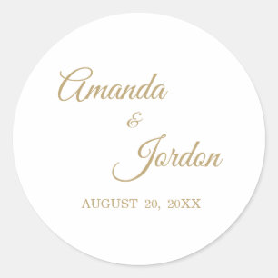 Pegatinas de caligrafía simple de oro