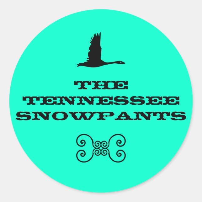 Pegatinas de Calzoncillos de nieve de Tennessee (Anverso)