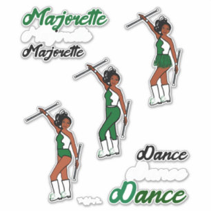 Pegatinas de cambio rápido de majorette (verde)