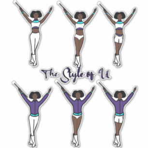 Pegatinas de cambio rápido para majorettes (Uva Aq