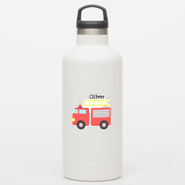 Pegatinas de Camiones Rojos para Niños Personaliza