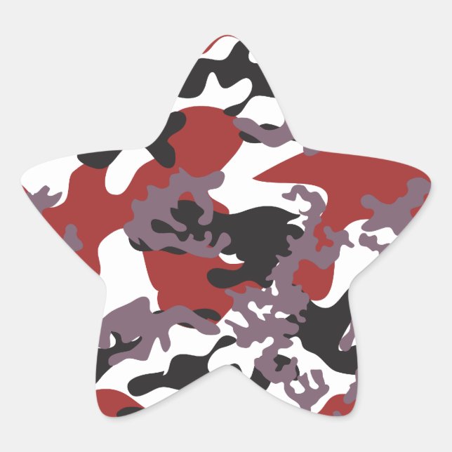 Pegatinas de camo rojo personalizadas (Anverso)