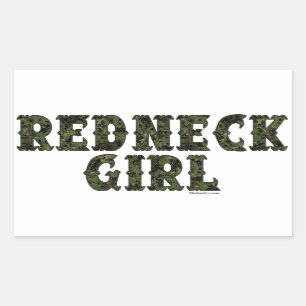 Pegatinas de Camo Verde Chica Redneck