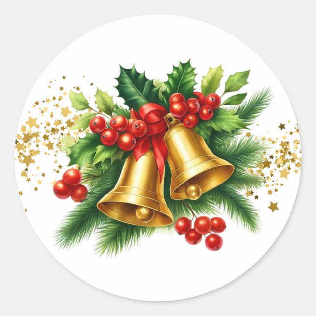 Pegatinas de campanas de Navidad  (Anverso)