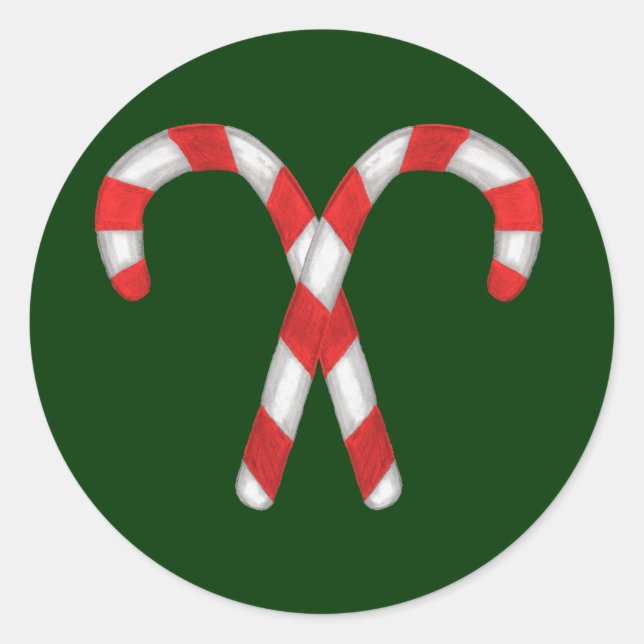 Pegatinas de Candy Cane (Anverso)