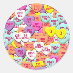 Pegatinas de Candy Hearts