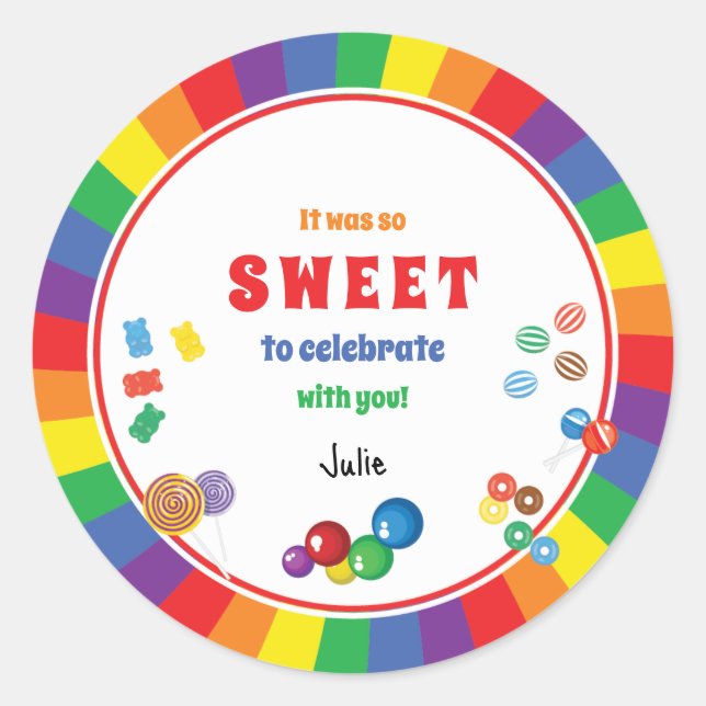 Pegatinas de Candyland (Anverso)