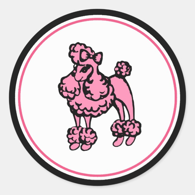 Pegatinas de Caniche (Anverso)