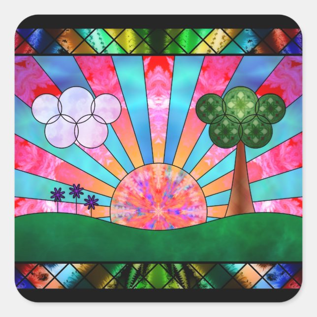 Pegatinas de Cántico del Sol (Anverso)