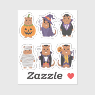Pegatinas de Capybara Halloween