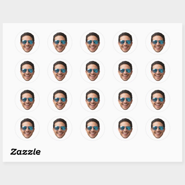 Pegatinas de Cara Personalizadas Foto Cara Persona (Hoja)
