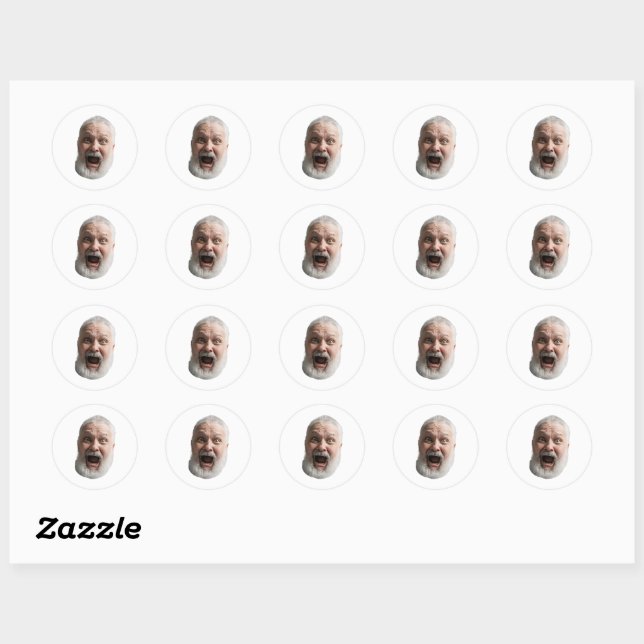 Pegatinas de cara personalizado foto cara personal (Hoja)