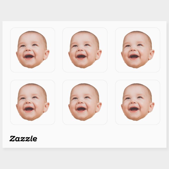 Pegatinas de cara personalizado foto cara personal (Hoja)