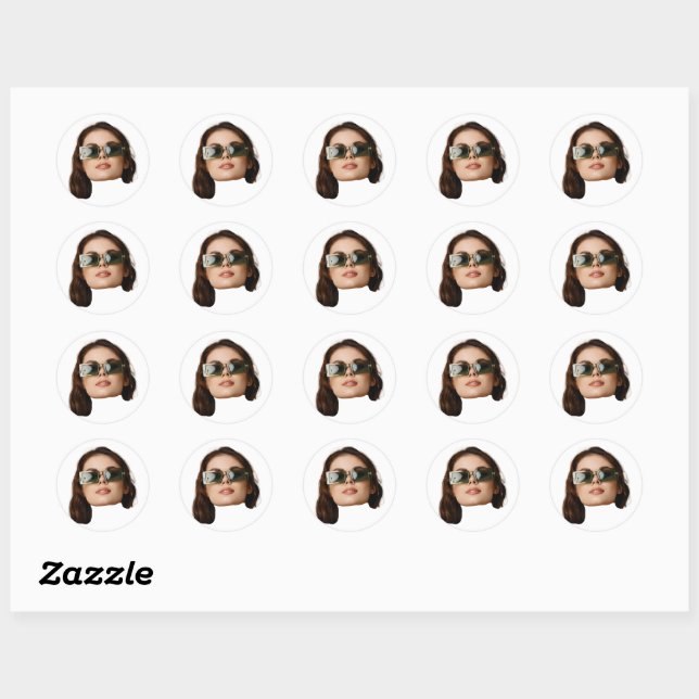 Pegatinas de cara personalizado foto cara personal (Hoja)