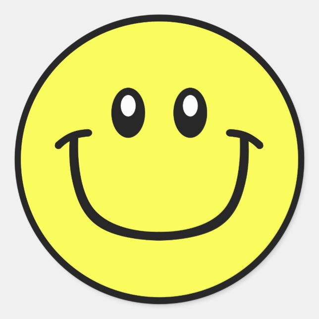 Pegatinas de caras sonrientes Amarillo 003 (Anverso)