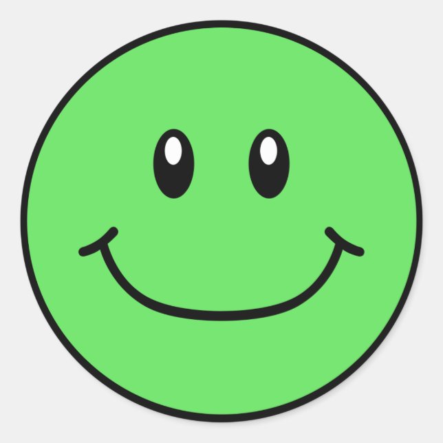 Pegatinas de caras sonrientes Green 0001 (Anverso)