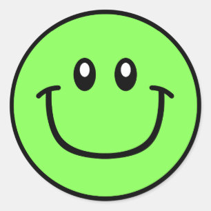 Pegatinas de caras sonrientes Green 0003