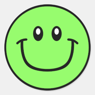 Pegatinas de caras sonrientes Green 0003