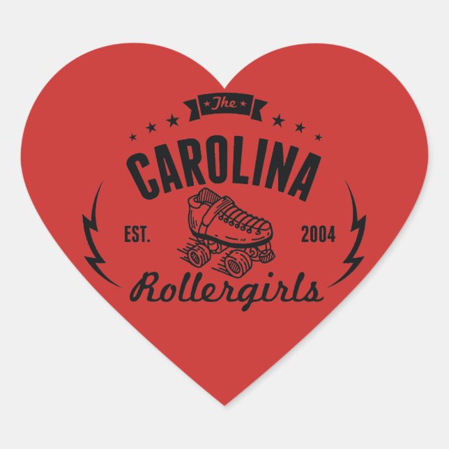 Pegatinas de Carolina Rollergirls (Anverso)