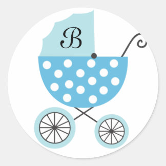 Pegatinas de Carrito Bebé Azul